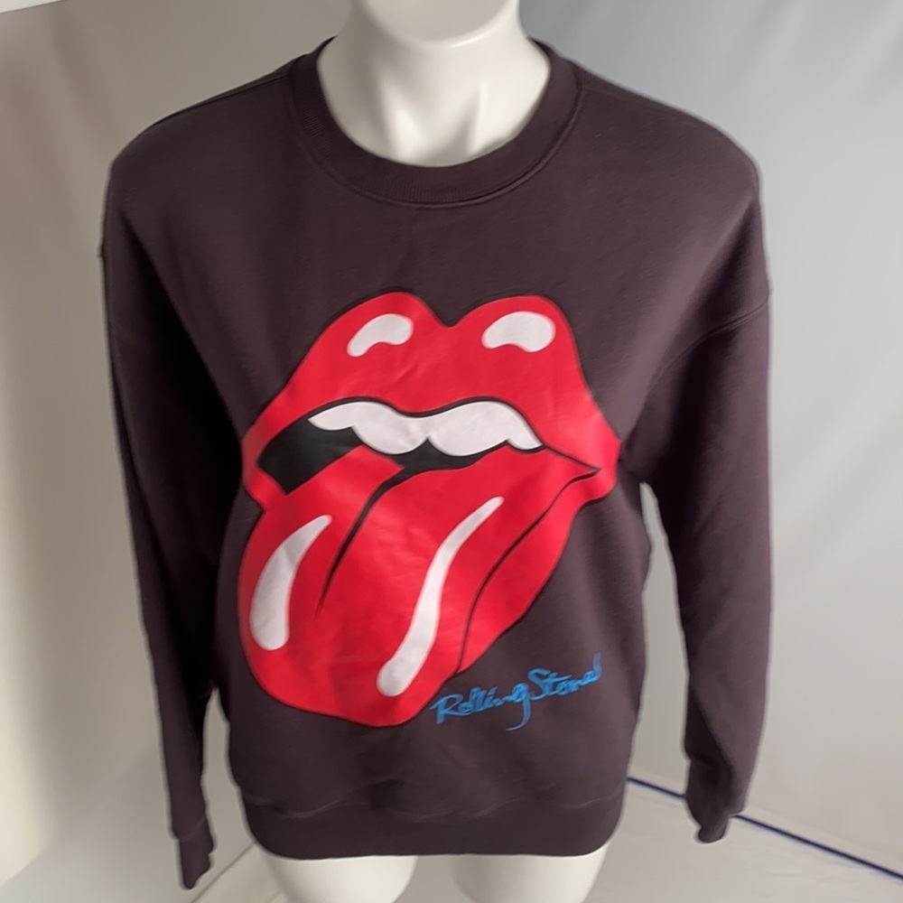 Rolling Stones logo crew neck pullover sweatshirt M